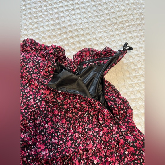 White House Black Market Floral Tiered Strapless Party Dress - Picture 5 of 9